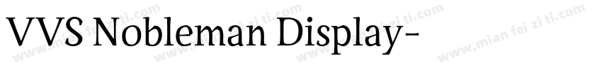VVS Nobleman Display字体转换